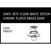 Marley Solvent Joint Vinyl Rite Floor Waste System Chrome Plated Brass 80DN - VR80CP